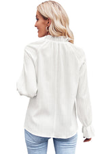 Versatile Pleated Mock Neck Top