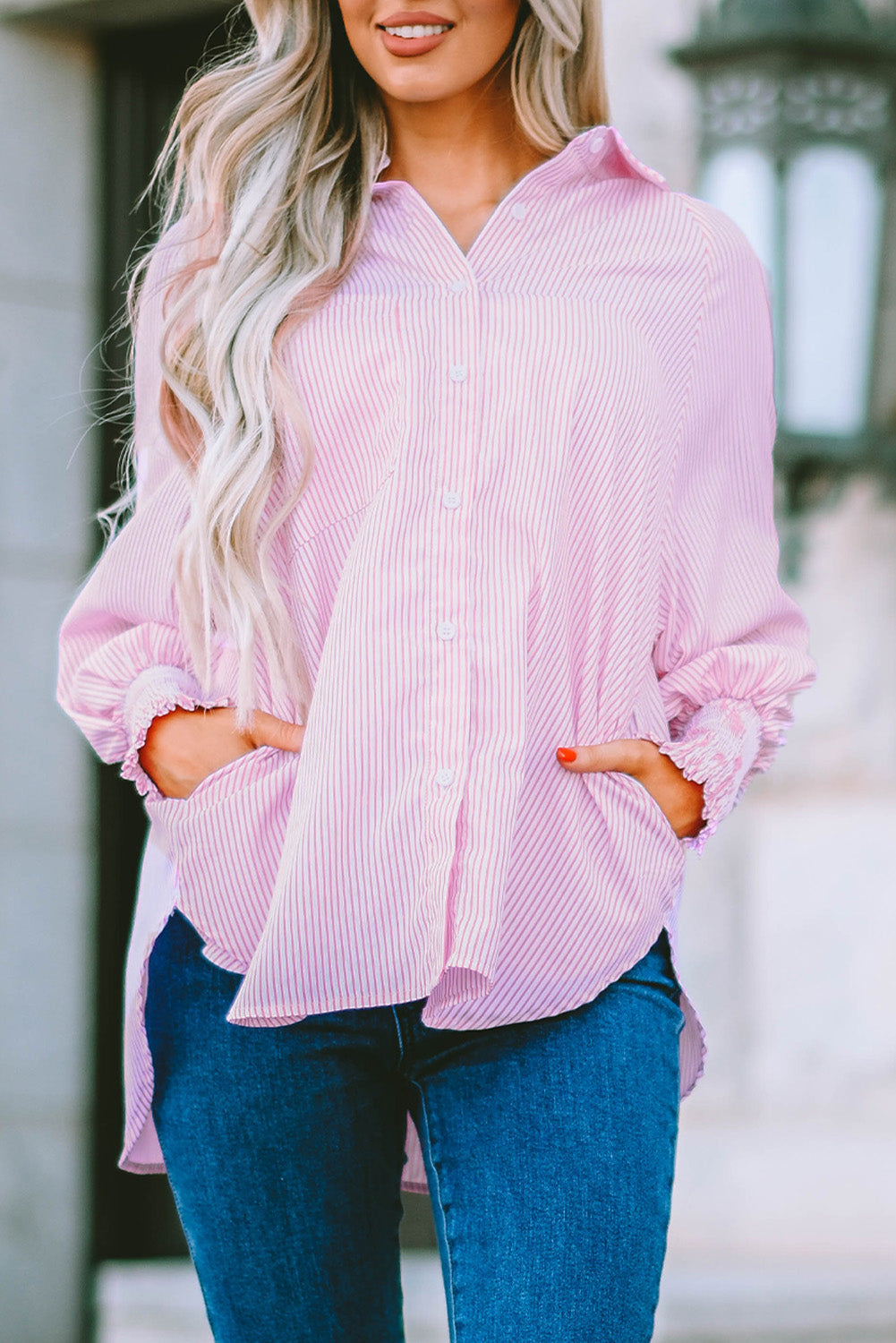 Casual Striped Oversize Shirt for Women