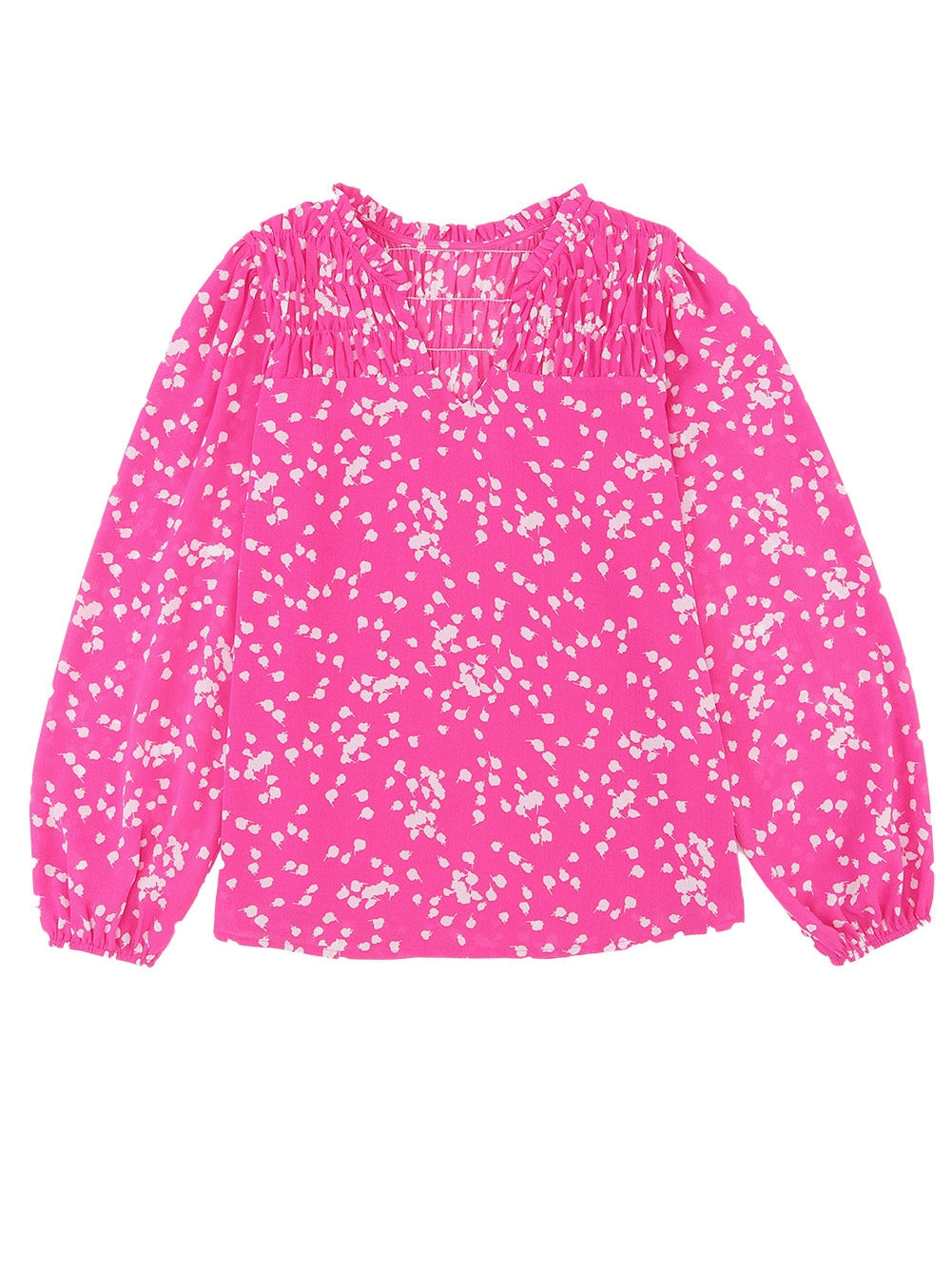 Loose-Fitting Floral Blouse