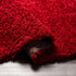 Alfombra peluda de color rojo liso Siari
