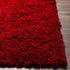 Alfombra peluda de color rojo liso Siari