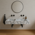 Calacatta Viola Marble Bathroom Double Sink Vanity (W)22" (L)67" (H)8"