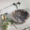 Lavabo cónico para baño sobre tocador de mármol Calacatta Viola, pulido/mate (diámetro de 16" y alto de 6")