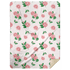 Manta de felpa con diseño de camelia de 60 x 80 pulgadas 