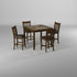 Juego de pub de 5 piezas Capitola Faux Marble, espresso