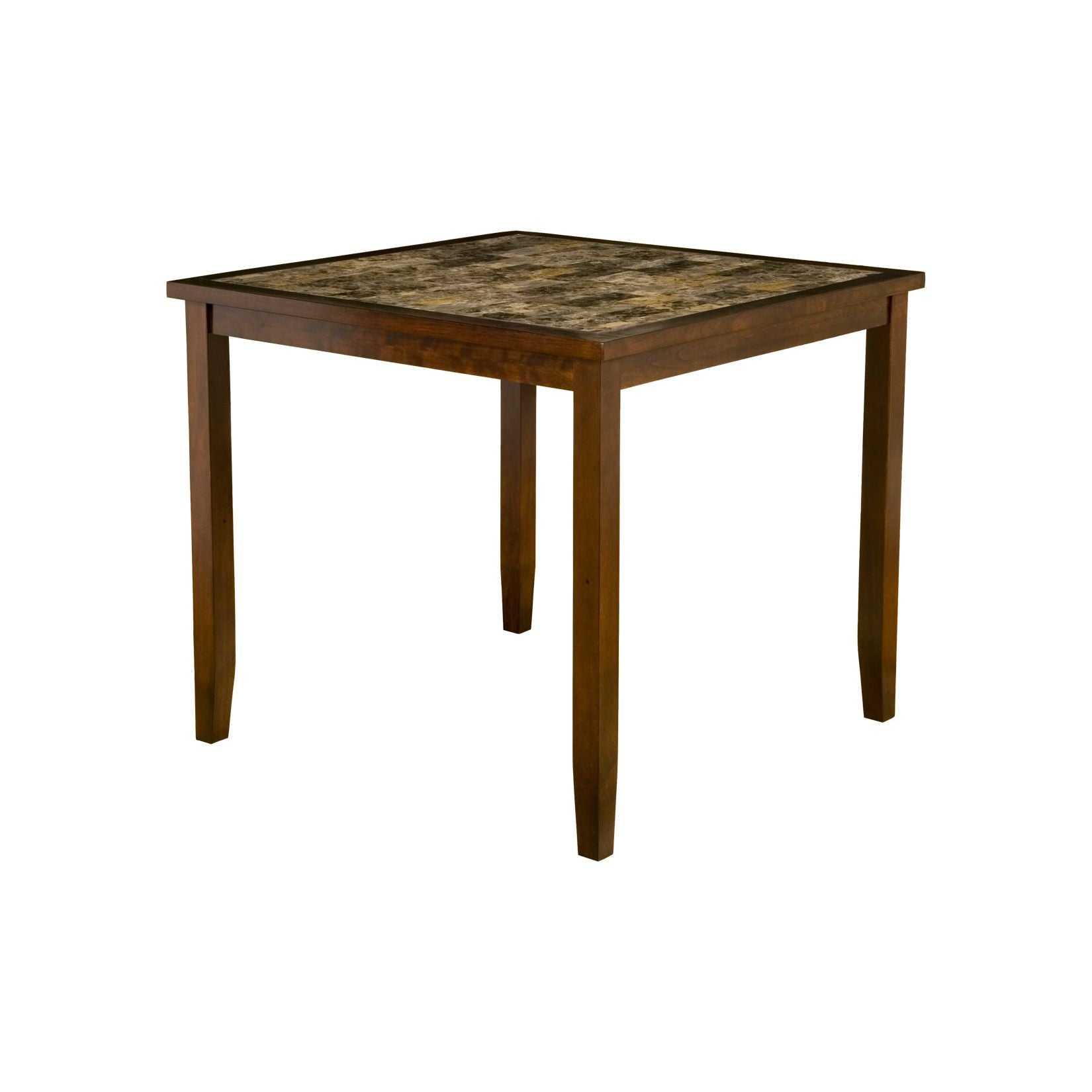 Juego de pub de 5 piezas Capitola Faux Marble, espresso