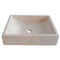 Lavabo rectangular para baño de mármol beige capuchino (ancho) 18" (largo) 21,5" (alto) 5"