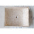 Lavabo rectangular para baño de mármol beige capuchino (ancho) 18" (largo) 21,5" (alto) 5"
