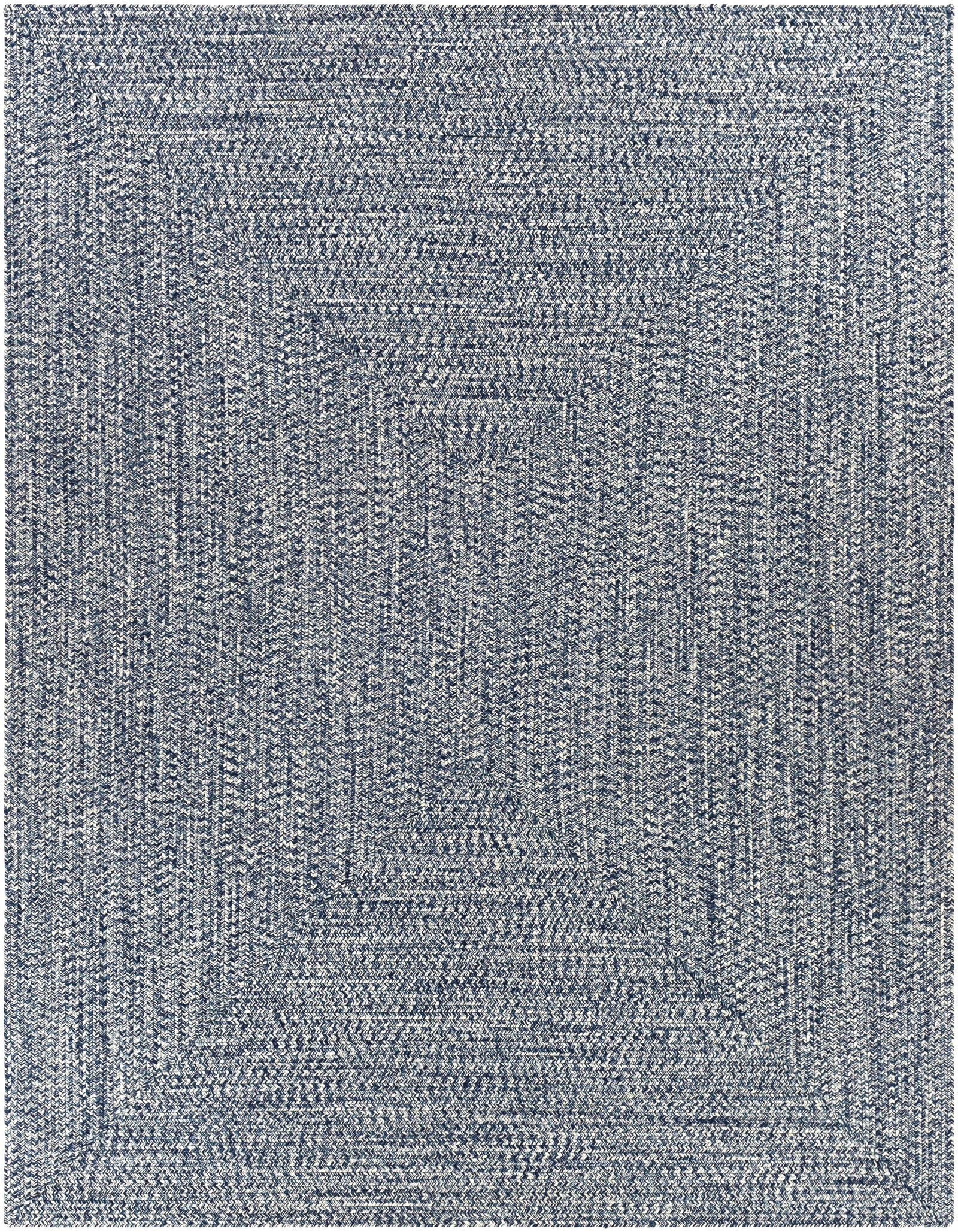 Alfombra trenzada de yute sintético de color azul