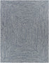 Alfombra trenzada de yute sintético de color azul