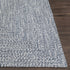 Alfombra trenzada de yute sintético de color azul
