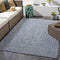 Alfombra trenzada de yute sintético de color azul