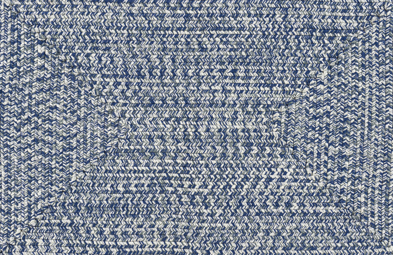 Alfombra trenzada de yute sintético de color azul