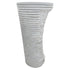 Lavabo independiente con pedestal de diseño de mármol blanco de Carrara (ancho) 16" (largo) 16" (alto) 36"