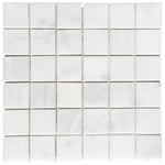 Carrara White Marble Polished Mosaic Floor and Wall Tile - Livfloors Collection