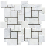 Carrara White Mini Versailles Pattern Mosaic Floor and Wall Tile - Livfloors Collection