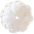 Lavabo de baño con forma de flor de mármol blanco de Carrara pulido (diámetro de 17" y alto de 6")