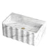 Carrara White Marble Wall-mount Bathroom Sink Fluted Front (W)16" (L)28" (H)10"