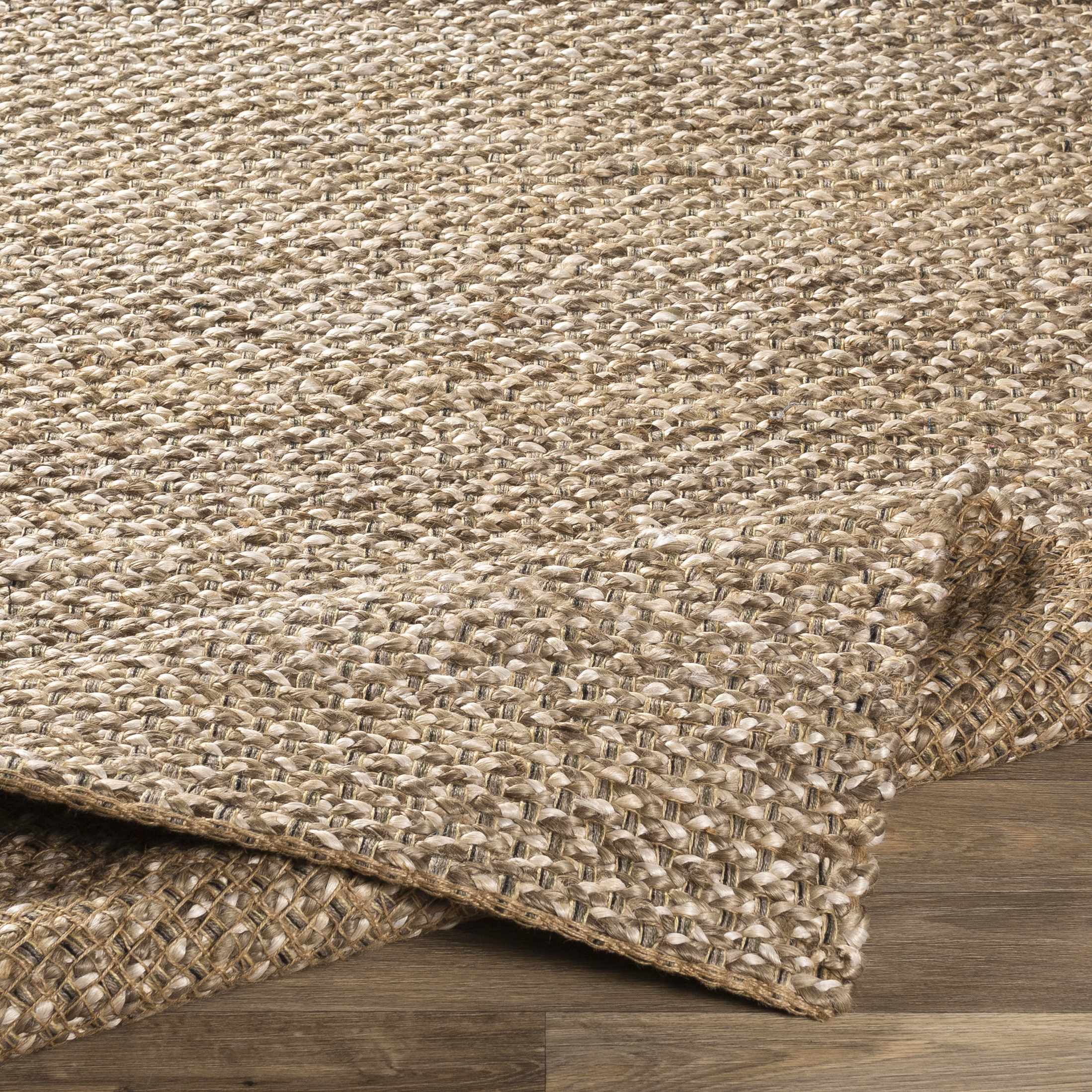 Alfombra de yute natural tejida a mano Caspar