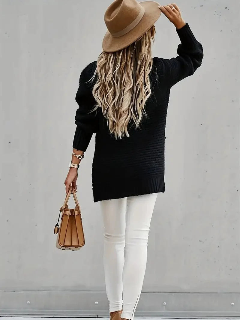 Lightweight Waffle Knit Sweater