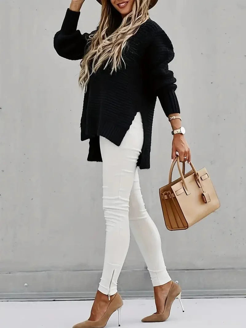 Lightweight Waffle Knit Sweater