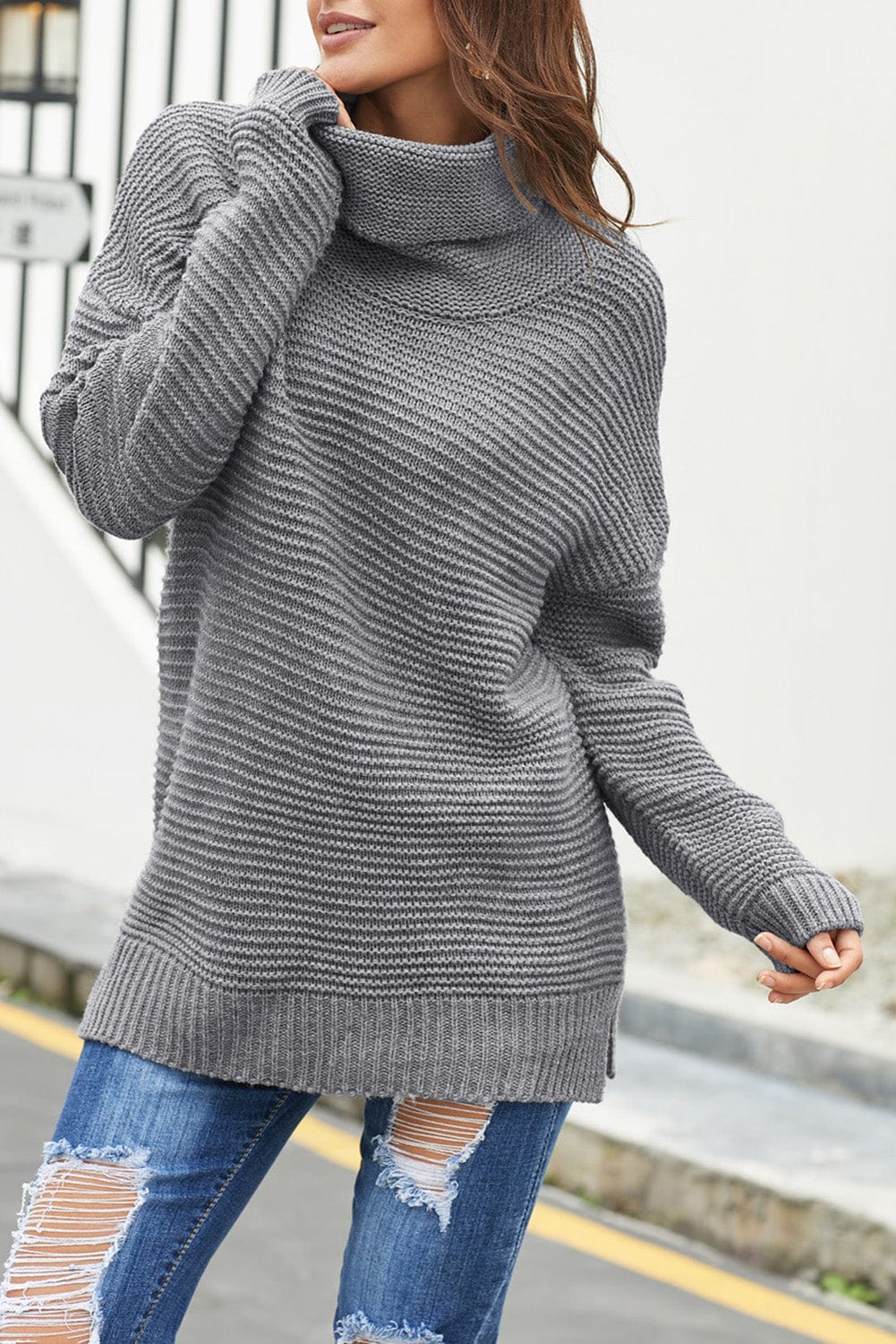 Lightweight Waffle Knit Sweater