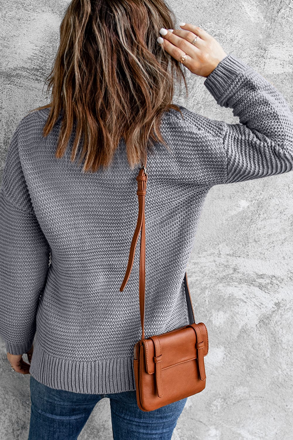 Lightweight Waffle Knit Sweater