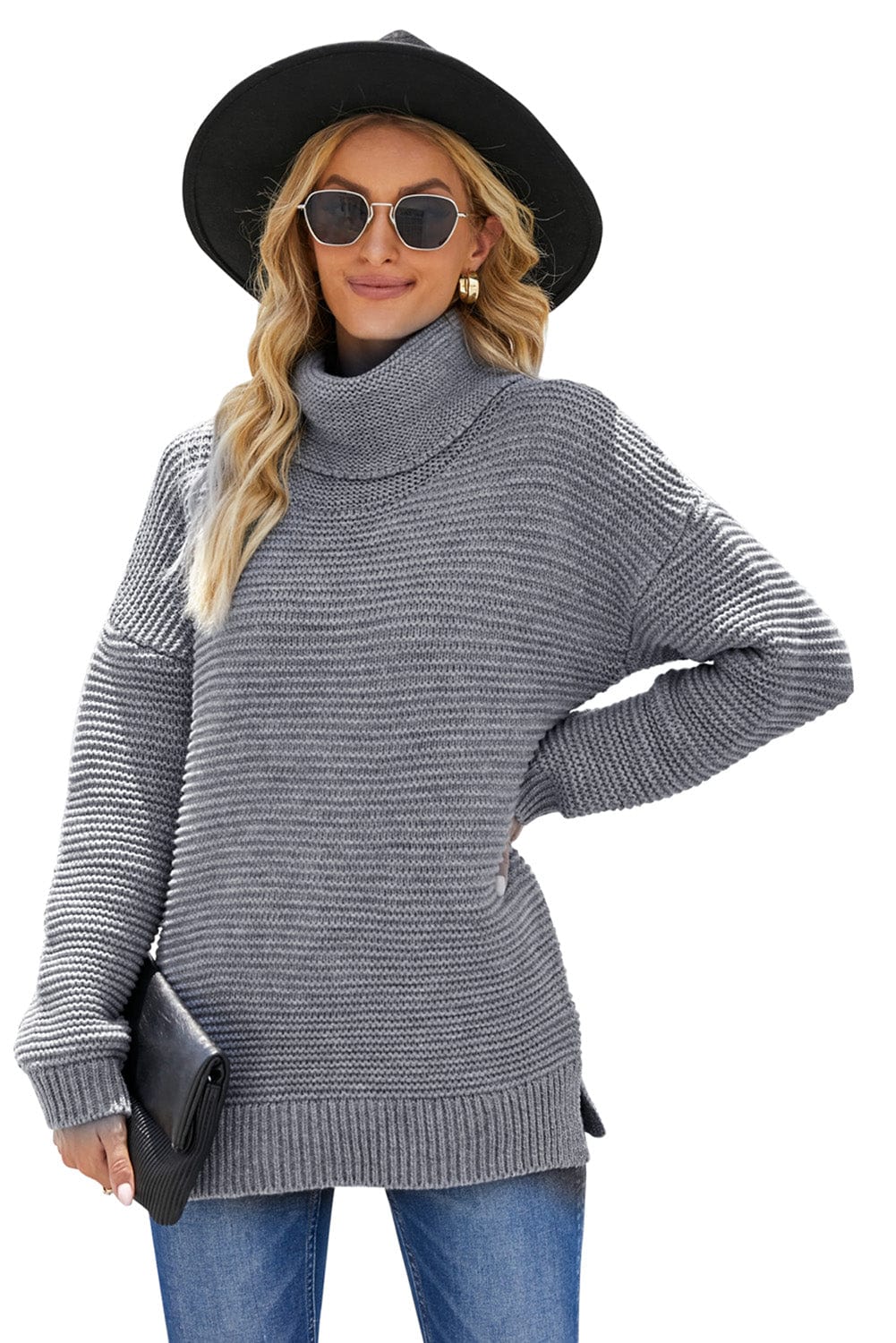 Lightweight Waffle Knit Sweater
