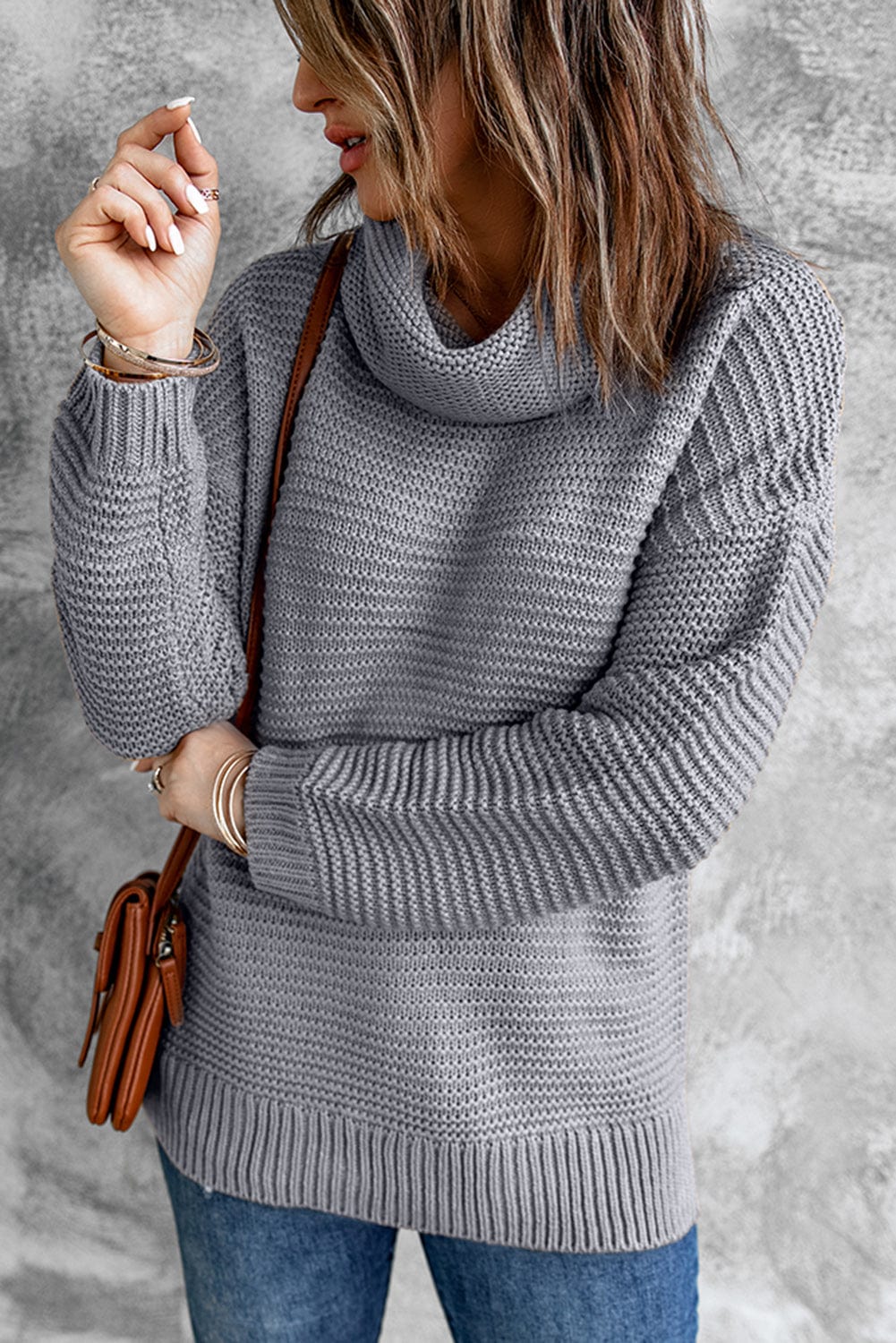 Lightweight Waffle Knit Sweater