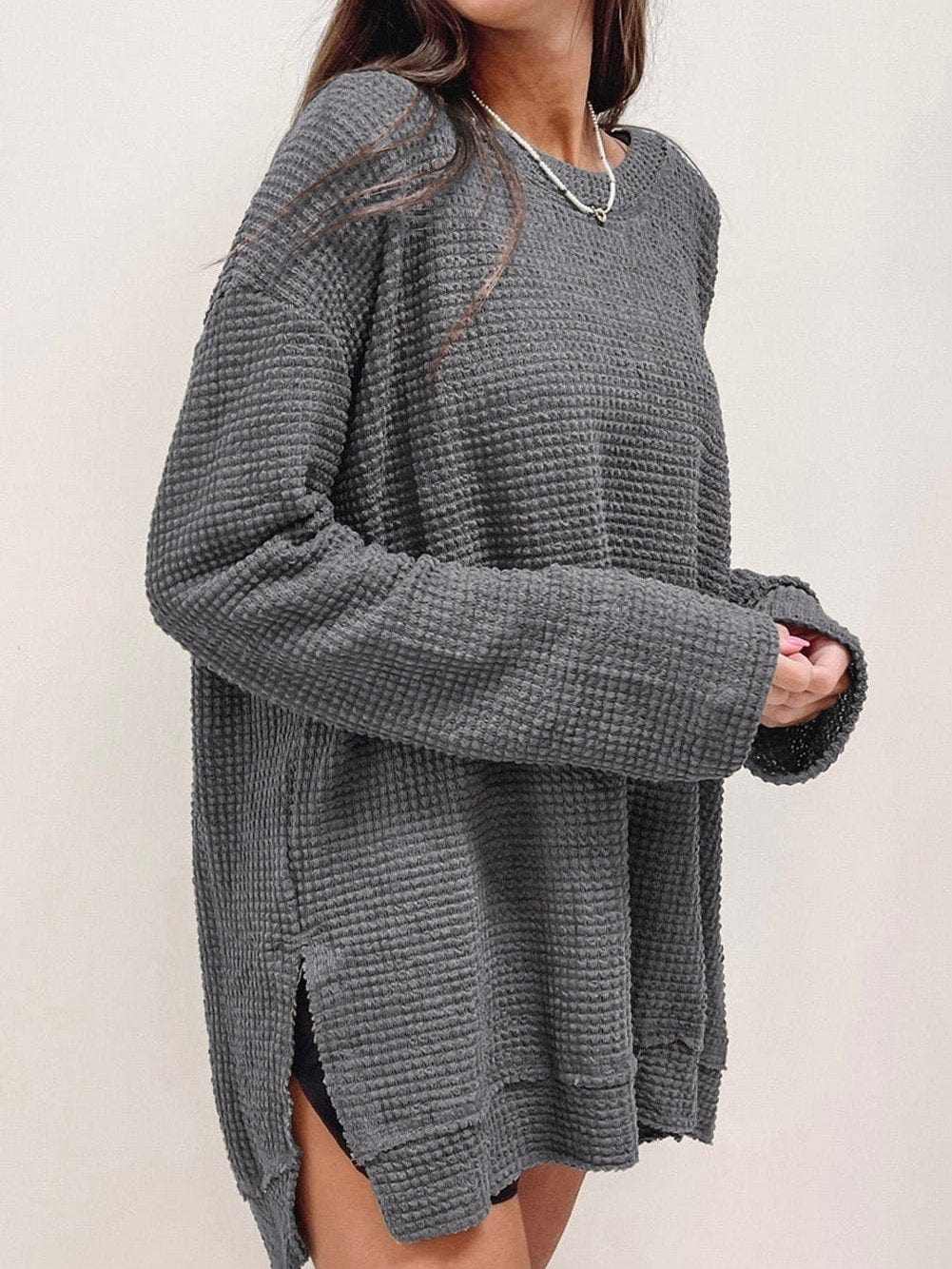 Lightweight Waffle Knit Sweater