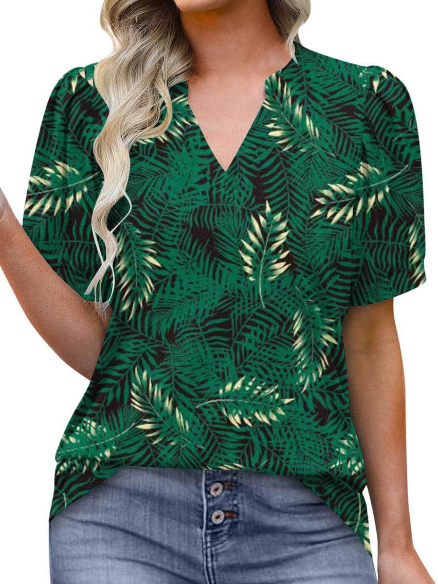 Leaf Print Blouse