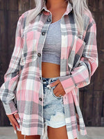 Loose Fit Plaid Shirt