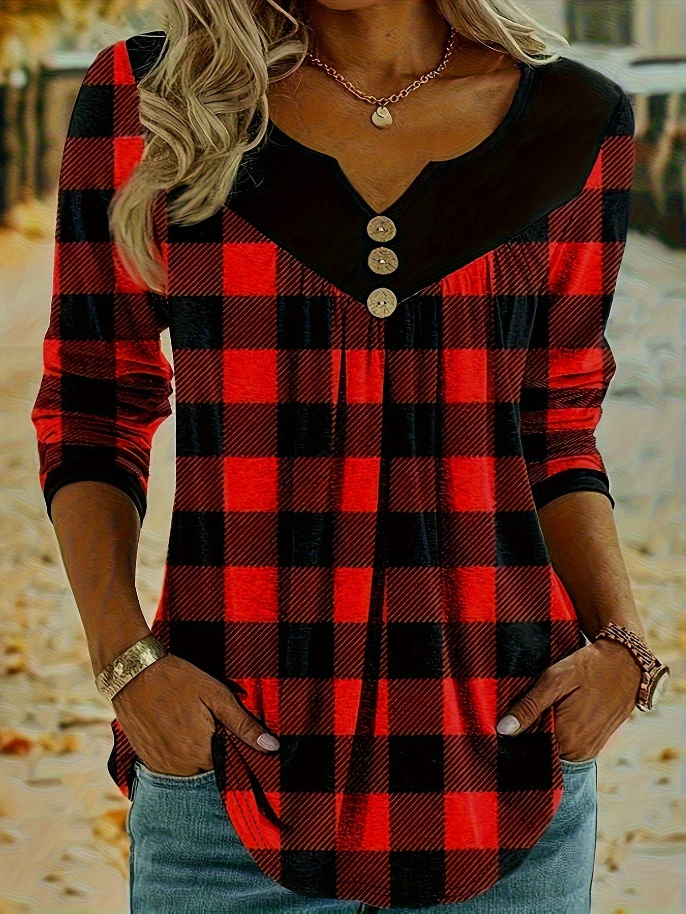 Black and Red Plaid Shirt