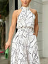 Printed Wide Leg Jumpsuit