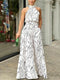 Printed Wide Leg Jumpsuit