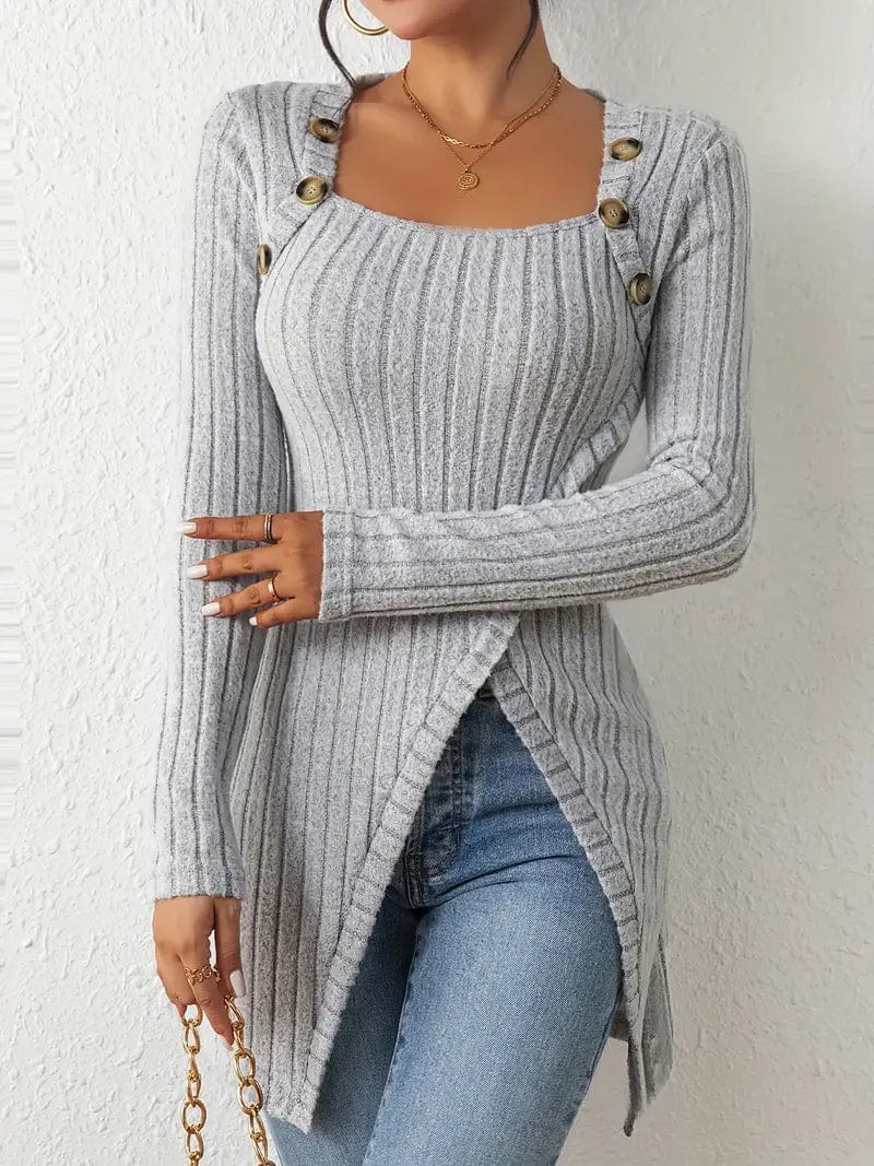 Chic Asymmetrical Knit Sweater