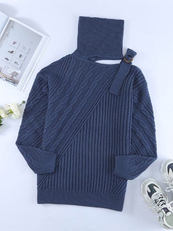 Chic Asymmetrical Knit Sweater