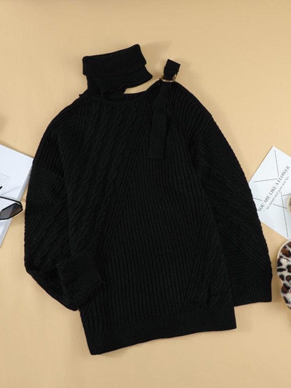 Chic Asymmetrical Knit Sweater