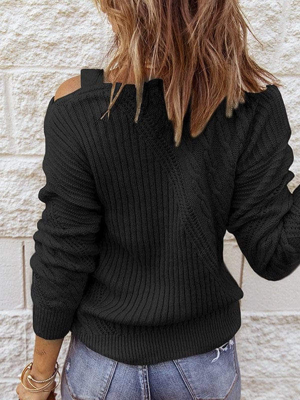 Chic Asymmetrical Knit Sweater