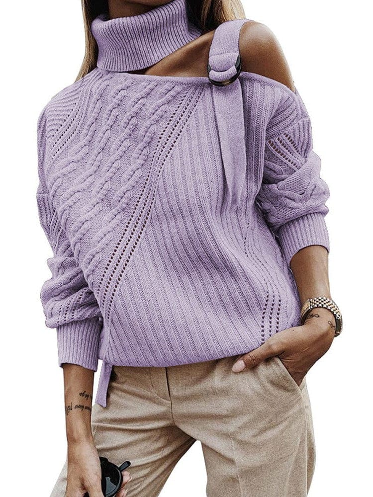 Chic Asymmetrical Knit Sweater