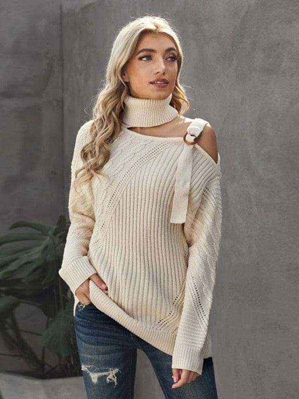 Chic Asymmetrical Knit Sweater
