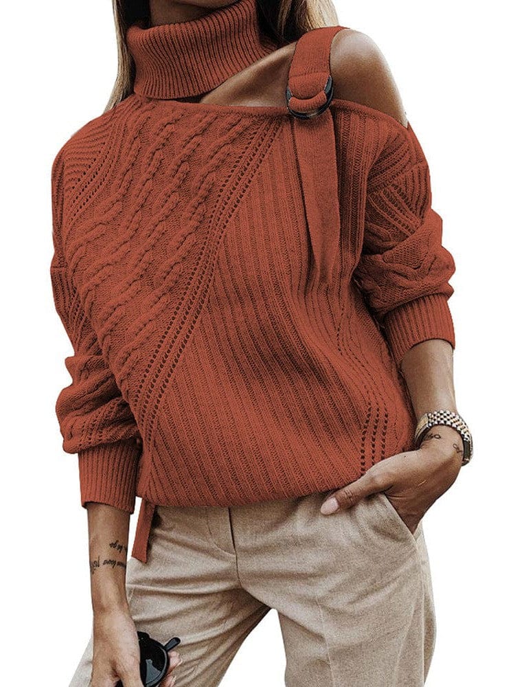 Chic Asymmetrical Knit Sweater