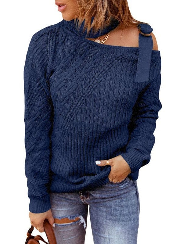 Chic Asymmetrical Knit Sweater