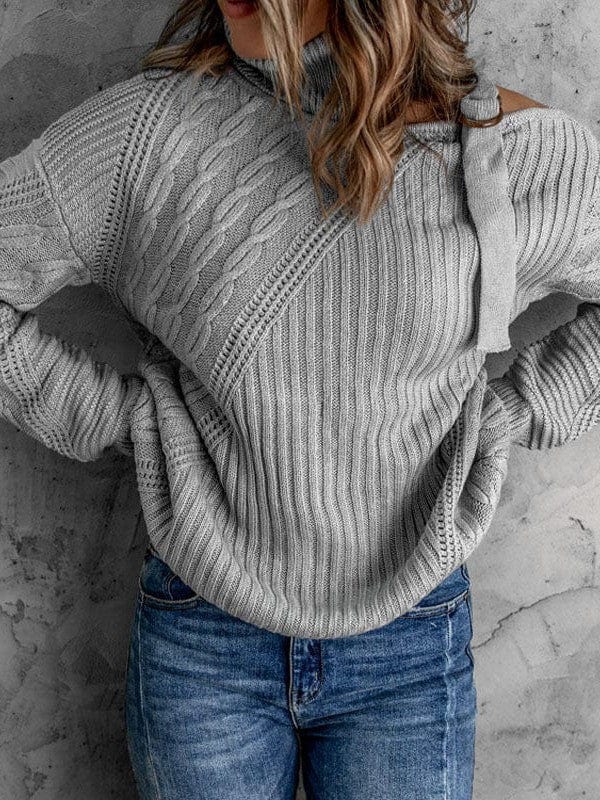 Chic Asymmetrical Knit Sweater