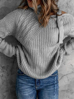 Chic Asymmetrical Knit Sweater