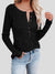 Round Neck Henley Top
