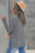 Round Neck Henley Top