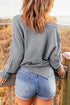 Round Neck Henley Top