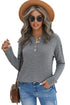 Round Neck Henley Top