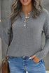 Round Neck Henley Top